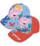 ДЕТСКА ШАПКА С КОЗИРКА PEPPA PIG - GEORGE 2 ЦВЯТА 48/51 : Цвят - Син
