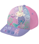 БЕБЕШКА ШАПКА С КОЗИРКА PEPPA PIG 2 ЦВЯТА 44/46 : Цвят - Лилав