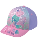 БЕБЕШКА ШАПКА С КОЗИРКА PEPPA PIG 2 ЦВЯТА 44/46 : Цвят - Лилав