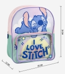 Раница за Детска Градина Ститч Stitch с Голям и Прозрачен Малък Преден Джоб