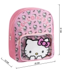 Раница за Детска Градина Hello Kitty с Голям и Прозрачен Малък Преден Джоб