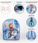 Раница за детска градина с голям и малък джоб Frozen Elsa Anna Olaf, Замръзналото кралство Елза, Анна и Олъф
