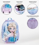 3D раница с колелца и телескопична дръжка Frozen Elsa, Замръзналото кралство Елза