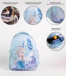 Голяма Ученическа Раница с голям и малък джоб Elsa Frozen, Замръзналото кралство Елза