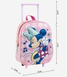 Детска Раница 3D С Колелца Мини Маус Minnie Mouse