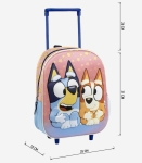 Детска Раница 3D С Колелца Блуи Bluey