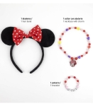 Детска  Диадема За Коса С Колие И Гривна Мини Маус Minnie Mouse