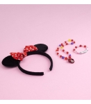 Детска  Диадема За Коса С Колие И Гривна Мини Маус Minnie Mouse
