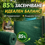 Засенчваща зелена оградна мрежа, 85% фактор с UV защита, Ширина от 1м до 10м, Дължина от 10м до 100метра | iguana.bg