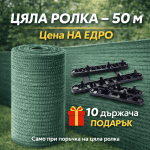 Засенчваща зелена оградна мрежа, 85% фактор с UV защита, Ширина от 1м до 10м, Дължина от 10м до 100метра | iguana.bg
