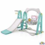 Детска Пързалка с Люлка Дължина на Улея 115 см, Синя