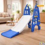 Детска Пързалка с Баскетболен кош, Синя