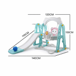 Детска Пързалка с Люлка Дължина на Улея 115 см, Синя