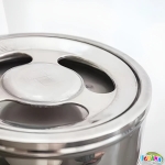 Външен Пепелник Инокс с Кошче за Отпадъци – Стоящ Метален Пепелник за Навън, Различни Размери