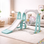 Детска Пързалка с Люлка Дължина на Улея 115 см, Синя