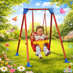 Люлка на стойка с метална конструкция и предпазител до 25кг