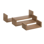 Комплект етажерки за стена, три рафта за декорация, MDF, дъб сонома