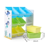 Органайзер за Играчки, Детска Етажерка, Шкаф с Кутии за Съхранение - РУСАЛКА