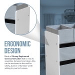 Органайзер за Играчки, Етажерка за Детска Стая, Шкаф, Секция с Кутии за Съхранение - Бяло, Сиво