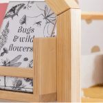 Детско Легло Къщичка , Монтесори, Двуетажно, Пързалка, Черна Дъска, Подматрачна Рамка 90х200 см