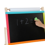 Дървена Дъска на Стойка 3 в 1 - Черна дъска, Магнитна Дъска, Бяла Дъска с Аксесоари