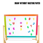 Дървена Дъска на Стойка 3 в 1 - Черна дъска, Магнитна Дъска, Бяла Дъска с Аксесоари