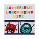 Детска Дървена Дъска с Магнити на Стойка, за Учене, Рисуване и Съхранение - MONSTER