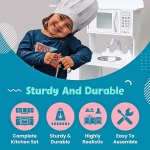 Детска Дървена Кухня Бяла 