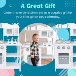 Детска Дървена Кухня Бяла 