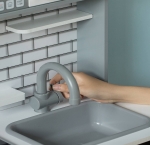 Детска Дървена Кухня  със Звук, Светлина, Бяла 