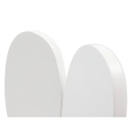 Детска Дървена Маса с 2 Столчета BUNNY, Комплект за Учене, Рисуване, Игра, Хранене, за Детска Стая, Бял