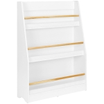 Детска Етажерка , Дървен Органайзер за Книжки и Играчки, Бял Цвят, за Уютната Детска Стая