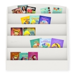 Детска Етажерка , Органайзер с Рафтове за Книжки и Списания, Дървена, Бяла, 80х30х80 см.
