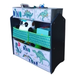 Детска Етажерка , Органайзер за Играчки с Кутии за Съхранение DINOSAUR