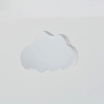 Детска Етажерка  с 3 Отделения за Съхранение на Книжки, Облак, Бяла