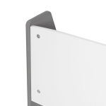 Детска Етажерка за Книжки и Списания, Библиотека с Рафтове, Дървена Секция - Бяло и Сиво