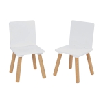 Детска Маса с 2 Столчета  Комплект от Дърво, Бяла