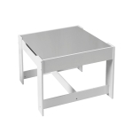 Детска Маса със Столчета, Двустранна, с Черна Дъска, 2 в 1 за Игра и Съхранение