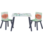 Детска Маса със Столчета  за Рисуване, Игра, Хранене, Дървена, DINOSAUR