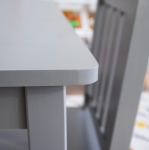 Детска Маса със Столчета, Комплект от Дърво, за Учене, Рисуване, Игра и Хранене, за Детска Стая, Сив