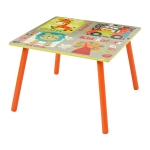Детска Маса с 2 Столчета, Комплект от Дърво - за Учене, Игра, Рисуване, Хранене - SAFARI