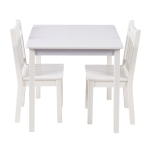 Детска Маса със Столчета, Комплект от Дърво,за Учене, Рисуване, Игра и Хранене, за Детска Стая, Бял