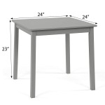 Детска Маса със Столчета, Комплект от Дърво, за Учене, Рисуване, Игра и Хранене, за Детска Стая, Сив