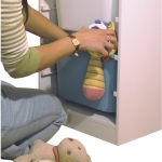 Детски Шкаф , Етажерка за Играчки с 4 Кутии за Съхранение, Бял