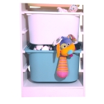 Детски Шкаф , Етажерка за Играчки с 4 Кутии за Съхранение, Бял