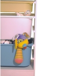 Детски Шкаф , Етажерка за Играчки с 4 Кутии за Съхранение, Бял