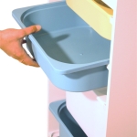 Детски Шкаф , Етажерка за Играчки с 4 Кутии за Съхранение, Бял