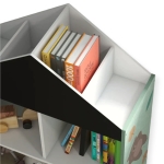 Детски Шкаф Етажерказа Играчки и Книжки  с Мече, Черна Дъска за Писане, Къщичка FOREST