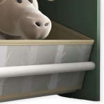 Детски Шкаф Етажерказа Играчки и Книжки  с Мече, Черна Дъска за Писане, Къщичка FOREST