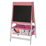 Детски Статив за Рисуване 3 в 1 - Черна Дъска, Бяла Дъска, Хартиена Ролка, SUPER GIRL